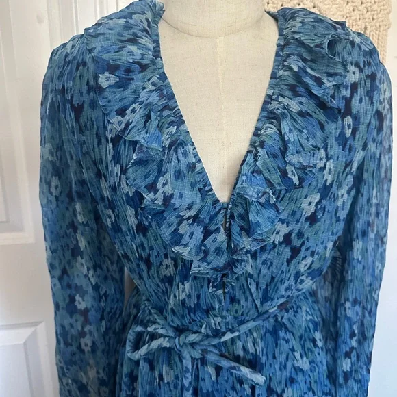 SABINA MUSAYEV Larry Romper in Turquoise Print